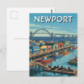 Newport Oregon kust Briefkaart (Voorkant / Achterkant)