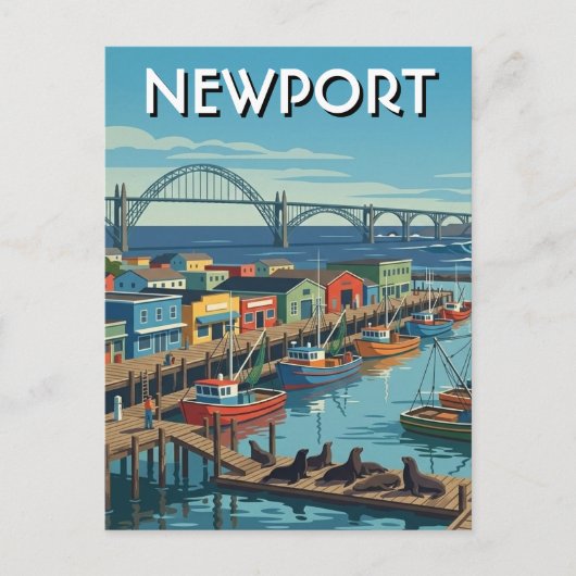 Newport Oregon kust Briefkaart (Voorkant)