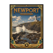 Newport Oregon Vintage Art Deco Gouden Tijdperk