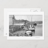 Newport, Oregon Waterfront Uitzicht van Vissen bot Briefkaart (Voorkant / Achterkant)