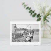 Newport, Oregon Waterfront Uitzicht van Vissen bot Briefkaart (Staand voorkant)