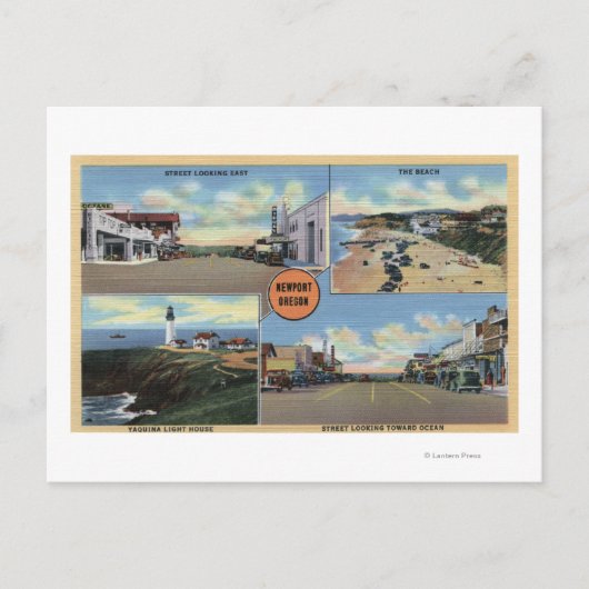 Newport, Oregon - Yaquina Lighthouse, Main Briefkaart (Voorkant)