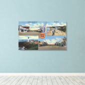 Newport, Oregon - Yaquina Lighthouse, Main Canvas Afdruk (Insitu (Houten vloer))