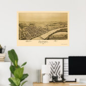 Newport, PA Panoramic Map - 1895 Poster (Thuiskantoor)