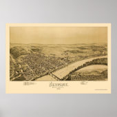 Newport, PA Panoramic Map - 1895 Poster (Voorkant)