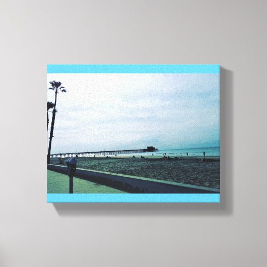 Newport Pier, Newport Beach, Californië Canvas Afdruk (Voorkant)