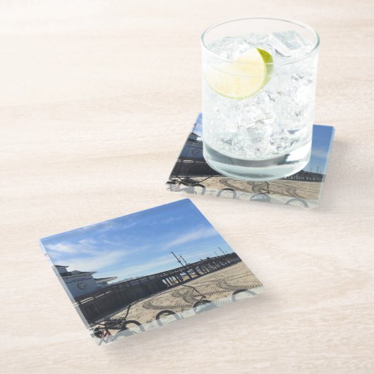 Newport Pier, Newport Beach, Californië Glazen Onderzetter (Schuin)