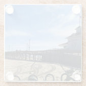 Newport Pier, Newport Beach, Californië Glazen Onderzetter (Achterkant)