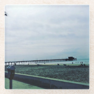 Newport Pier, Newport Beach, Californië Glazen Onderzetter