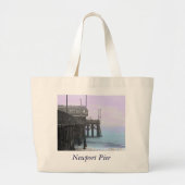 Newport Pier - Tinted Photo Bag Grote Tote Bag (Voorkant)