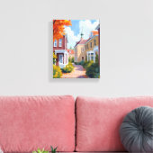 Newport Rhode Island Aquarel Canvas Afdruk (Insitu (Woonkamer))