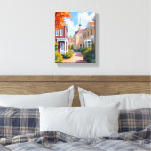 Newport Rhode Island Aquarel Canvas Afdruk (Insitu (Slaapkamer))