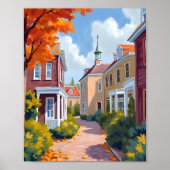 Newport Rhode Island Aquarel Poster (Voorkant)