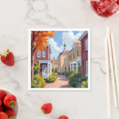 Newport Rhode Island Aquarel Servet (Insitu)