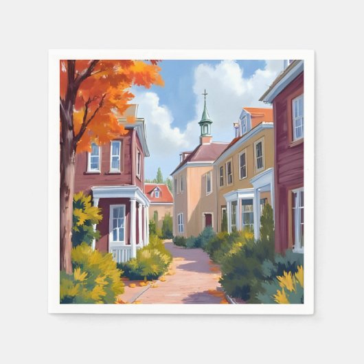 Newport Rhode Island Aquarel Servet (Voorkant)