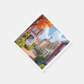 Newport Rhode Island Aquarel Servet (Hoek)