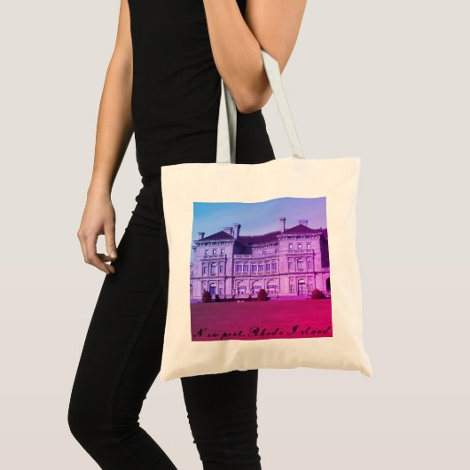 Newport, Rhode Island Beach Mansion Tote Bag (Voorkant (product))