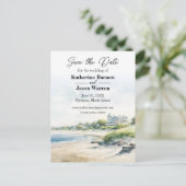 Newport Rhode Island Beach Waterverf Briefkaart (Staand voorkant)