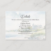 Newport Rhode Island Beach Waterverf Bruiloft Informatiekaartje (Voorkant)