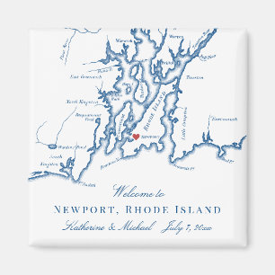 Newport Rhode Island bestemming bruiloft gunst Magneet