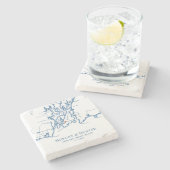 Newport Rhode Island bestemming bruiloft gunst Stenen Onderzetter (Zijkant)