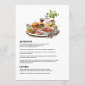 Newport, Rhode Island Bestemming Bruiloft Menu (Achterkant)