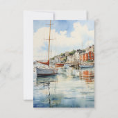 Newport, Rhode Island Bestemming Bruiloft RSVP Kaartje (Achterkant)