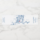 Newport Rhode Island bestemming bruiloft Waterfles Etiket (Enkel label)