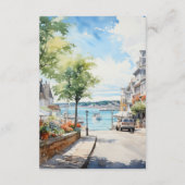 Newport, Rhode Island Bruiloft Gast Details Informatiekaartje (Achterkant)