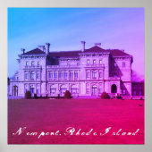 Newport, Rhode Island Cliff Walk Beach Mansion Poster (Voorkant)