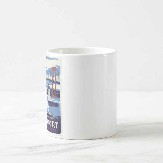 Newport Rhode Island Coffee Mok - Size 11oz (Center)