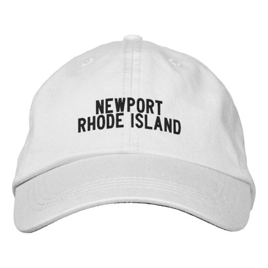 Newport Rhode Island Hoed Geborduurde Pet (Voorkant)