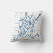 Newport Rhode Island Jonggehuwd Ons Eerste Kerstmi Kussen (Achterkant)