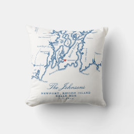 Newport Rhode Island Jonggehuwd Ons Eerste Kerstmi Kussen