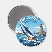 Newport Rhode Island Magneet (Voorkant / Achterkant)