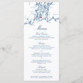 Newport Rhode Island Map Elegant Navy Script Menu (Voorkant)