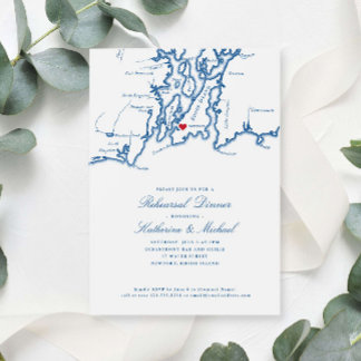 Newport Rhode Island Map Navy Rehearsal Dinner Kaart