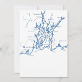 Newport Rhode Island Map Navy Rehearsal Dinner Kaart (Achterkant)
