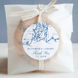 Newport Rhode Island Map Navy Wedding Favor Ronde Sticker<br><div class="desc">Deze Newport, Rhode Island kaart sticker zegels zijn ideaal voor bruiloft koekje verpakking, gunsttassen, enveloppen of welkomstgeschenken voor uw Narragansett Bay bruiloft. Beweeg het hart door te klikken op "Bewerken met ontwerpgereedschap" onder "Personaliseren". Of je nu gaat trouwen in Belle Mer, Regatta Place of Castle Hill, deze prachtige stickers geven...</div>