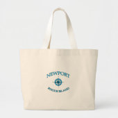 Newport Rhode Island Nautical Grote Tote Bag (Voorkant)