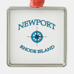 Newport Rhode Island Nautical Metalen Ornament