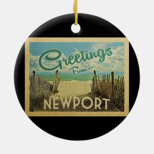 Newport Rhode Island Ornament Beach  (Achterkant)