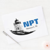 Newport, Rhode Island ovale bumper sticker (Envelop)