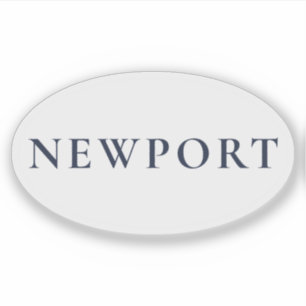 Newport Rhode Island Preppy Coastal Ovaal Sticker