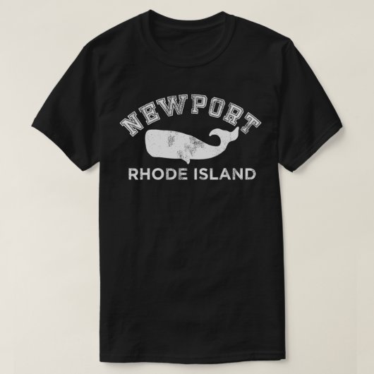 Newport Rhode Island RI Walvis  Retro Silhou T-shirt (Design voorkant)
