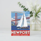 Newport Rhode Island Sailing Briefkaart (Staand voorkant)