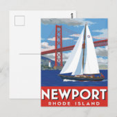 Newport Rhode Island Sailing Briefkaart (Voorkant / Achterkant)