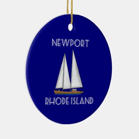 Newport Rhode Island Sailing Keramisch Ornament (Rechts)