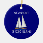 Newport Rhode Island Sailing Keramisch Ornament (Voorkant)