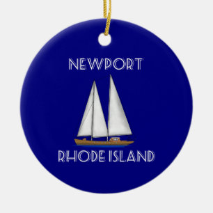 Newport Rhode Island Sailing Keramisch Ornament